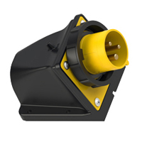 IEC 60309 Wall Mount Inlet Straight Type, IP67 Rated, 20 Amp 120 Volt, 4H, IEC 309